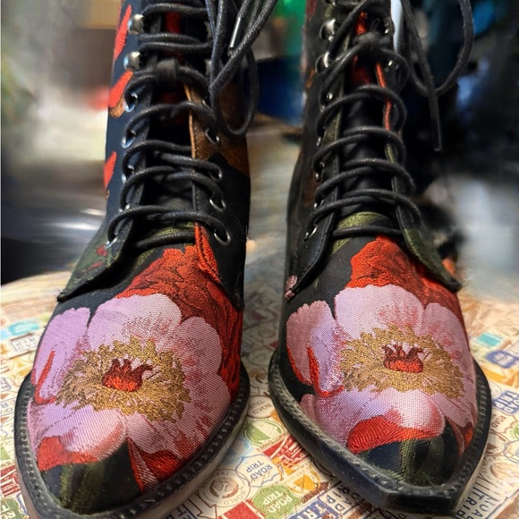 Jeffrey Campbell Embroidered Lace Up Boots - Picture 4 of 11